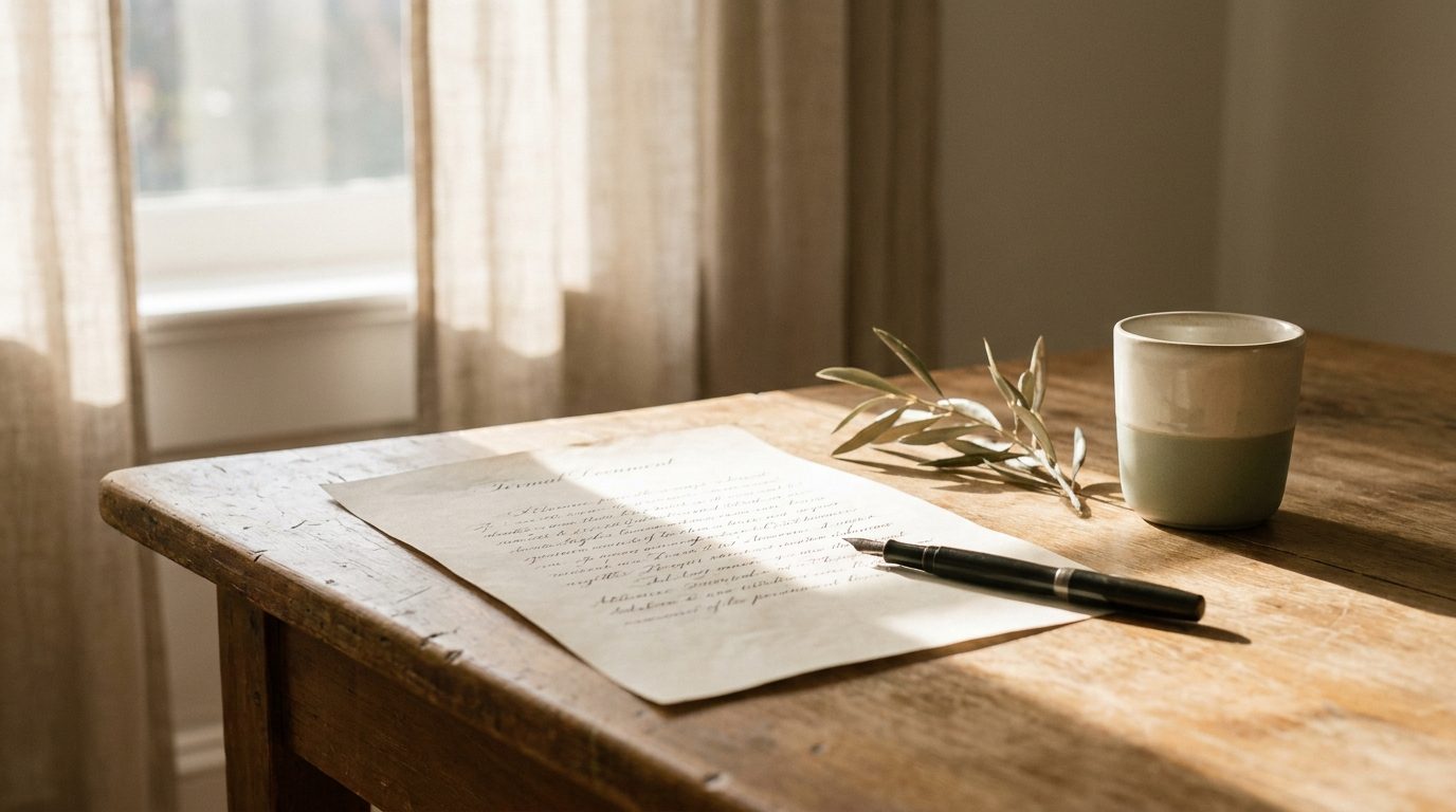 Convenio regulador de divorcio firmado sobre una mesa junto a una pluma